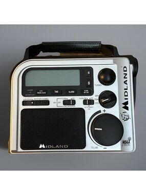 Midland ER102 Emergency Survival Radio Crank Power Weather Alert AM/FM Hazards